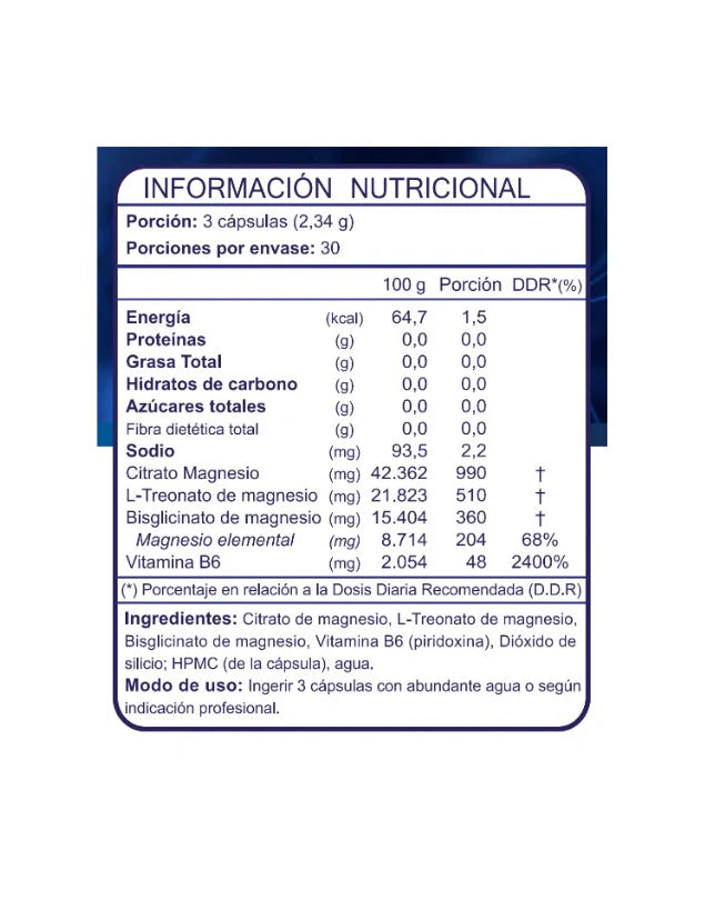 Magnesio Triple - FNL 90 Cápsulas 2.340mg