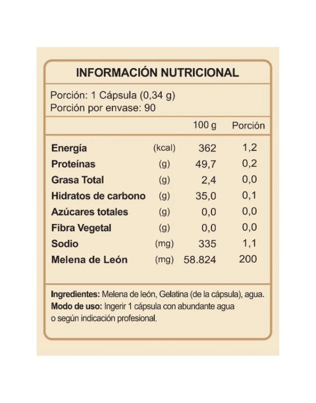 Melena de León - FNL 90 Cápsulas 340mg