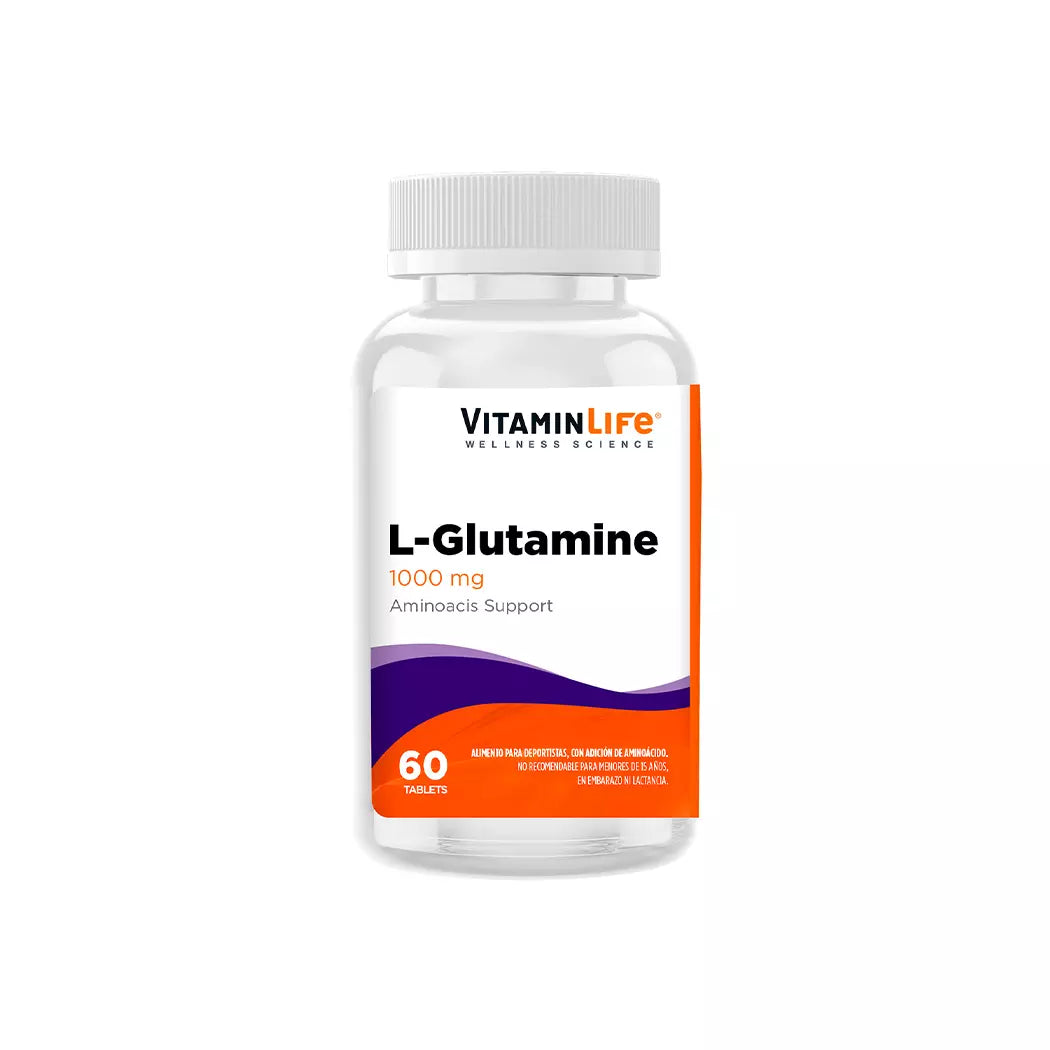 L-Glutamina 1000mg - VitaminLife 60 Tabletas
