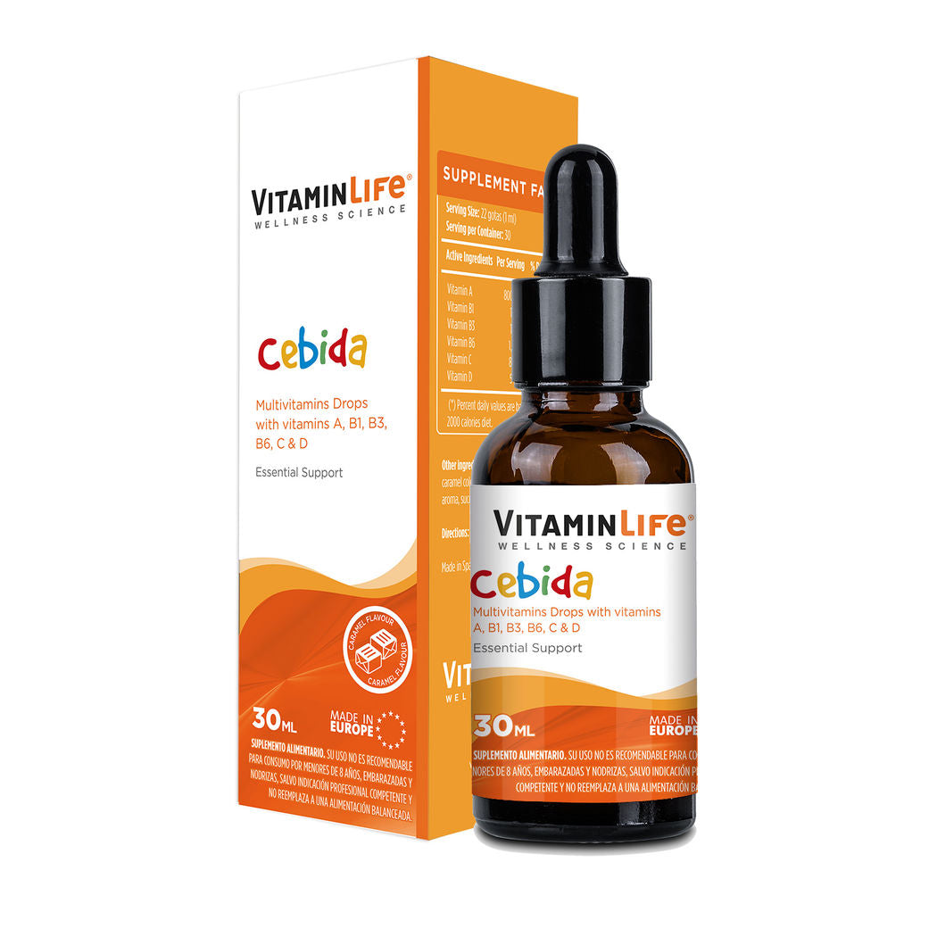 Cebida Gotas 30ml - VitaminLife Suplemento alimentario + vitaminas A, B1, B3, B6, C y D.