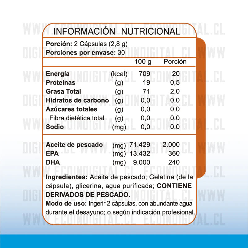 Omega 3 60 Cápsulas / 2.800mg - FNL