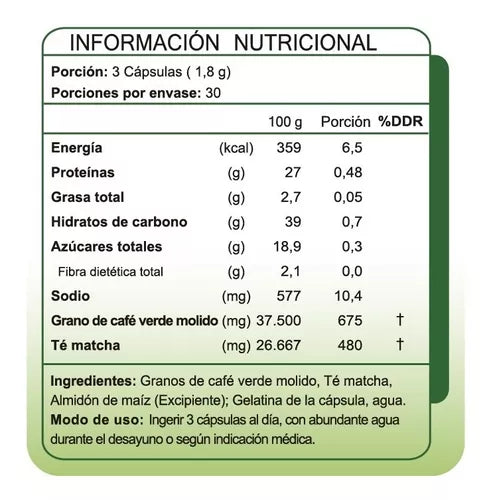 Café Verde Plus - FNL 90 Cápsulas