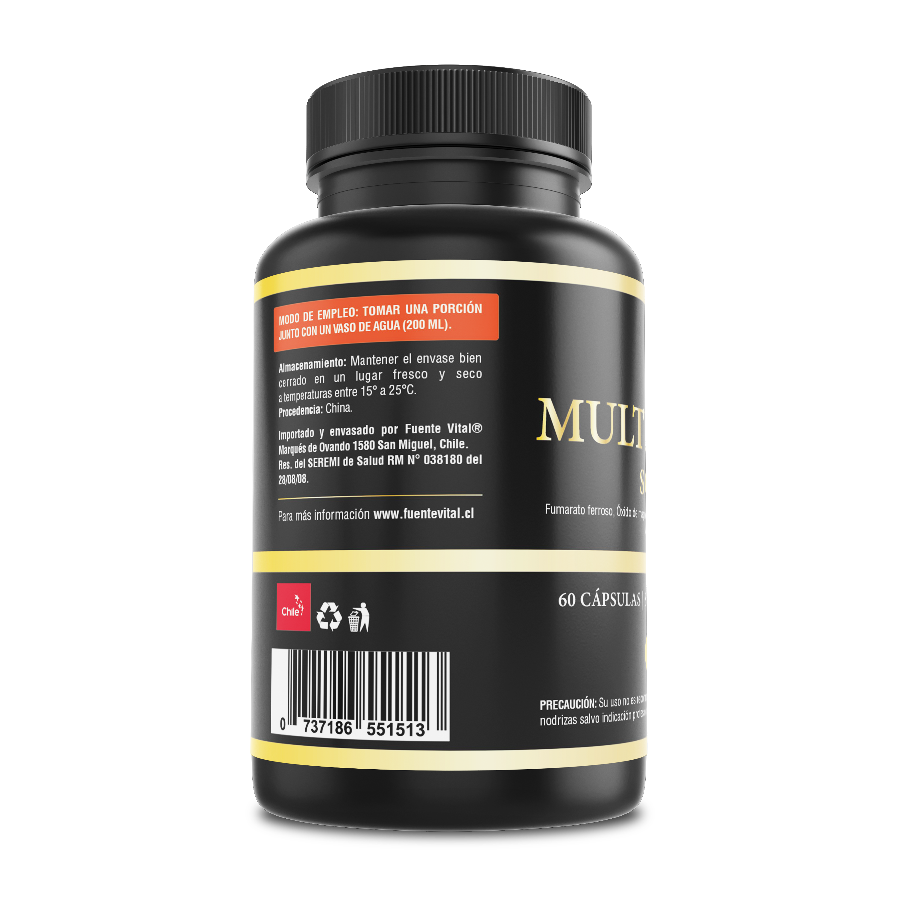 Multi Mineral - Fuente Vital 60 Cápsulas 1.300mg