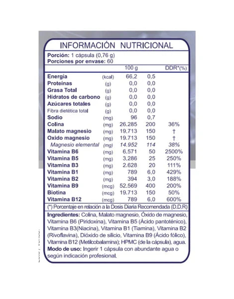 Magnesio MAG Vital - FNL 60 Cápsulas 750mg