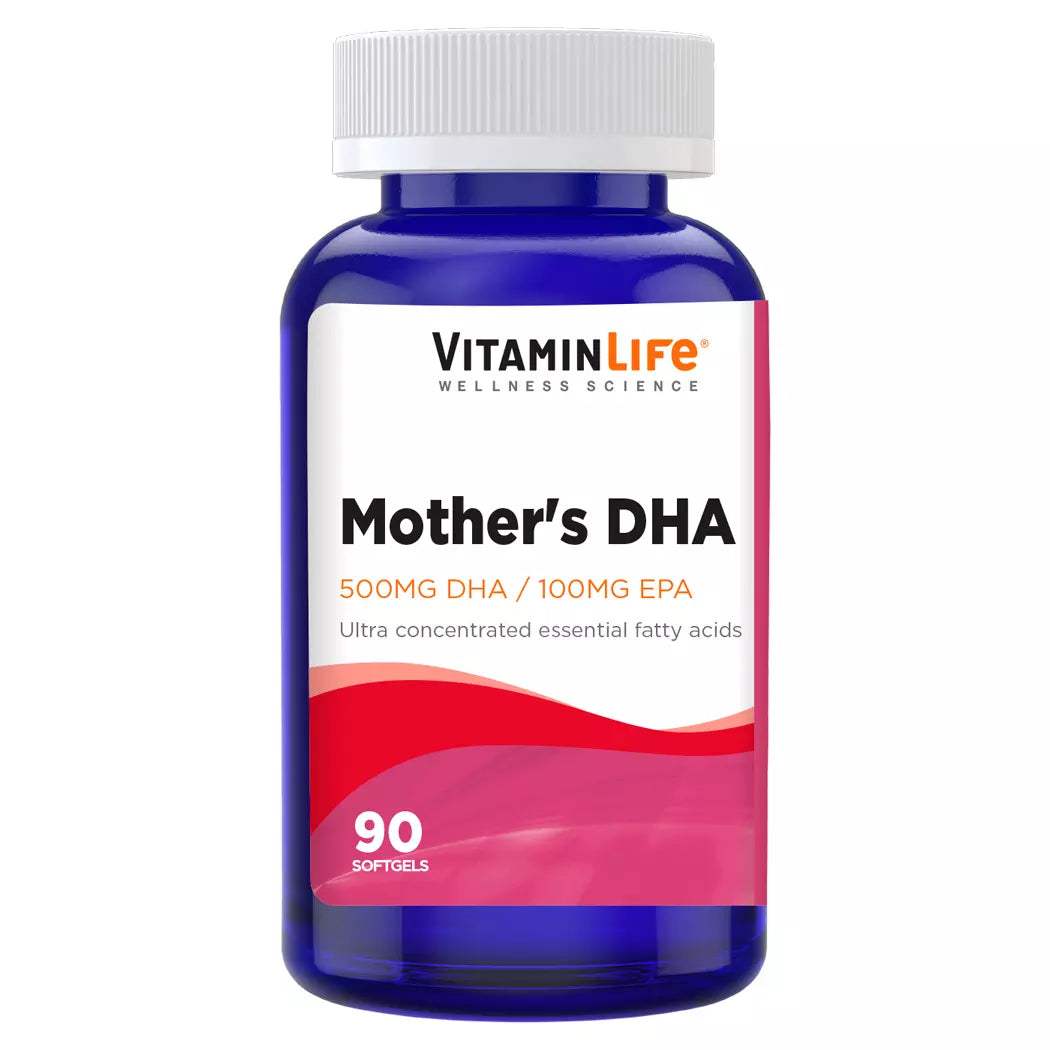 Omega Madres 90 Cápsulas / 500mg DHA y 100mg EPA - VitaminLife