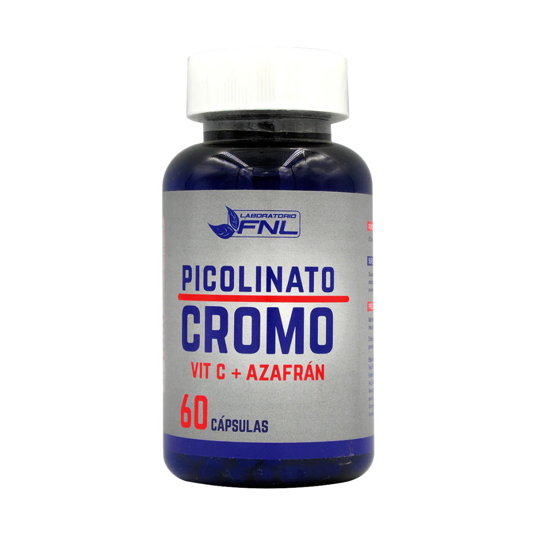 Picolinato de Cromo + Vitamina C + Azafrán 60 Cápsulas / 860mg - FNL