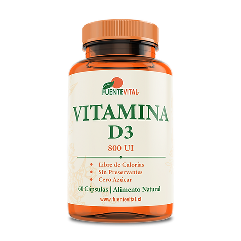 Vitamina D3 60 Cápsulas / 800 UI - Fuente Vital