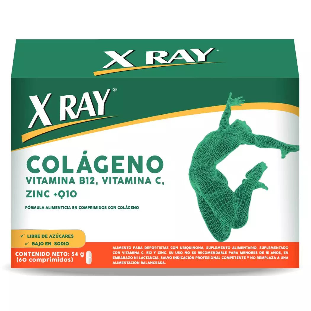 Colágeno X RAY + B12, C, Zinc y Q10 60 Cápsulas